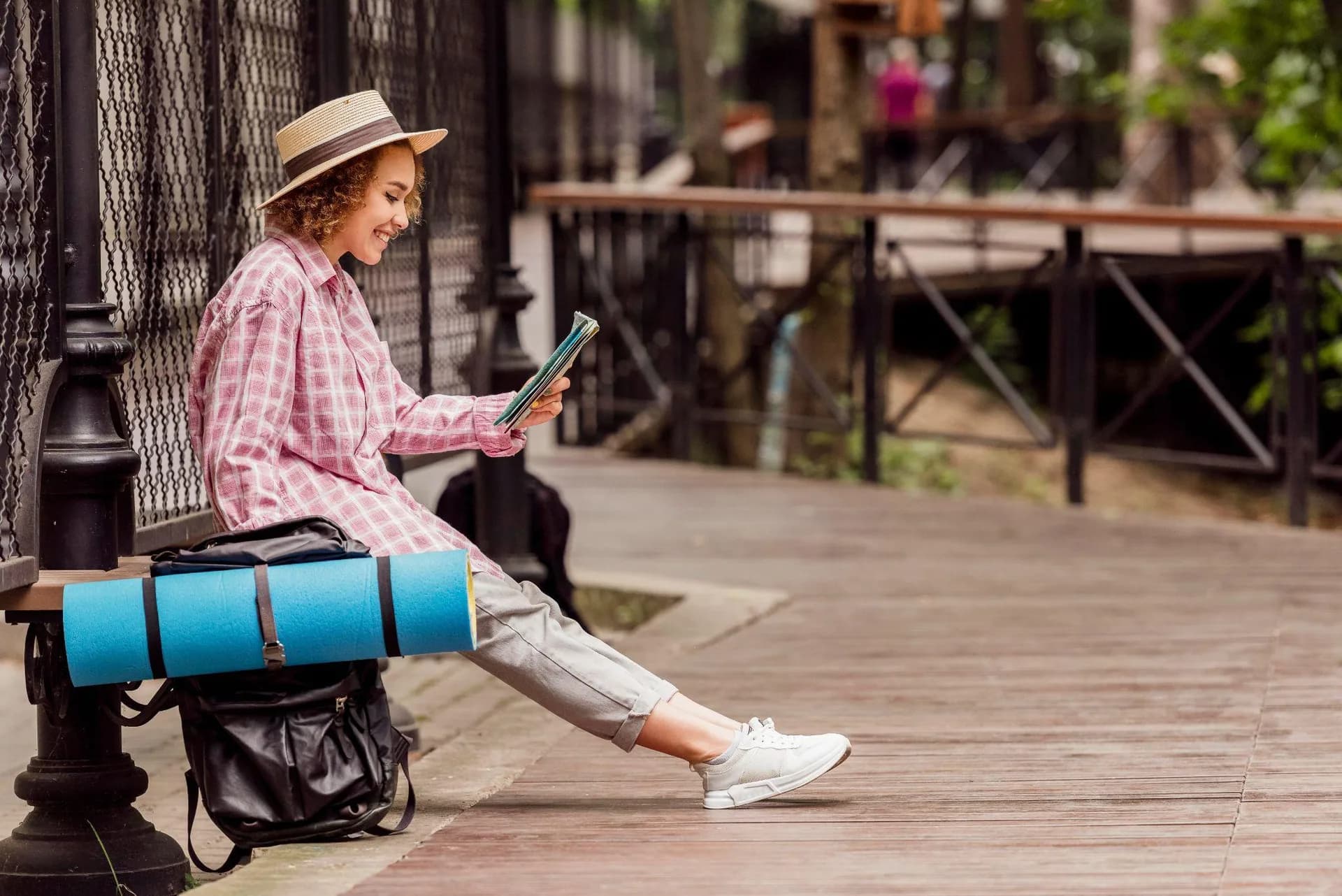 A person travelling.